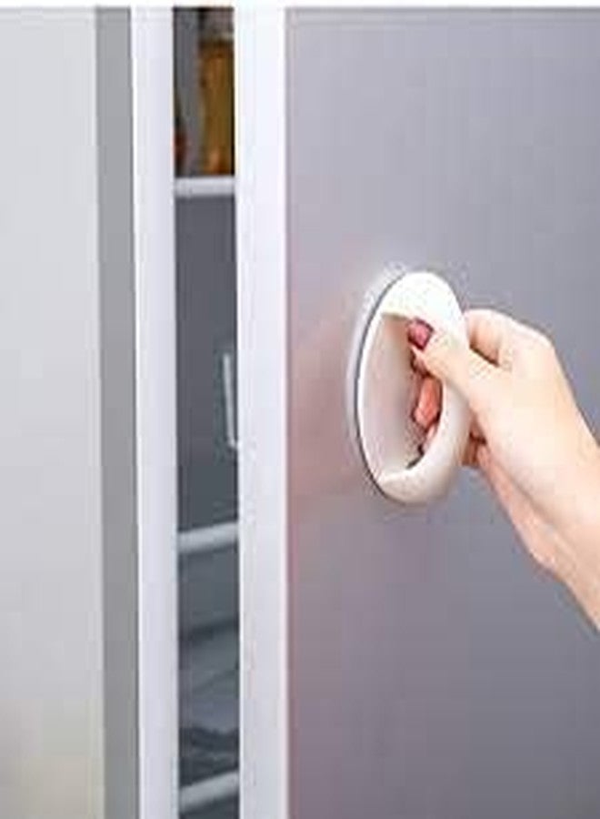D.V COLLECTION Self Adhesive Peel and Stick Plastic Handles Pull knob for Sliding Door, Drawer, Window, Commode and Cupboard Cabinet (Multicolor) Set of (8)